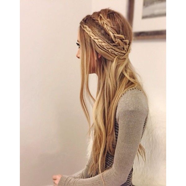 28 Fancy Braided Hairstyles for Long Hair 2016 ❤ liked on .
