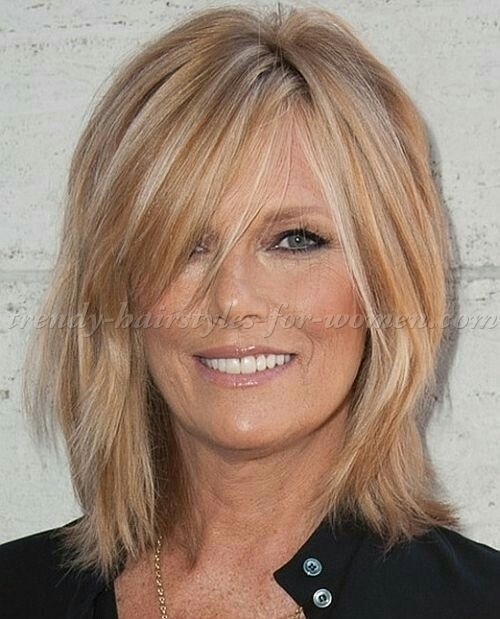 Decent Haircuts for Fine Hair Over 40 | Medium hair styles, Bangs .