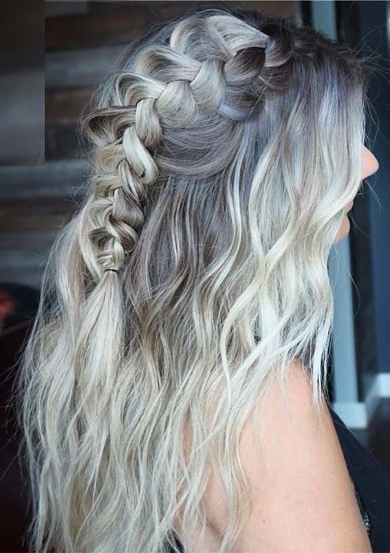 Explore this link for more elegant styles of half up braids with .