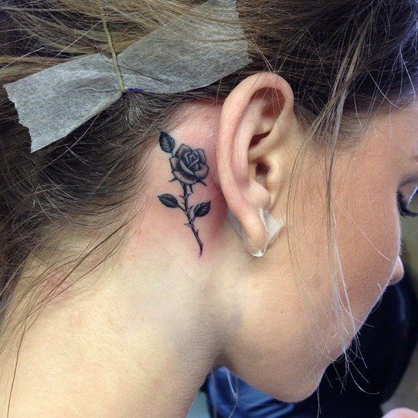 Fantastic Plant Tattoo Designs | Behind ear tattoos, Girly tattoos .