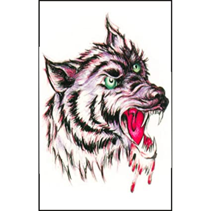 Wolf Temporary Tattoos for Women Fashionable 3D Animals Tattoo .