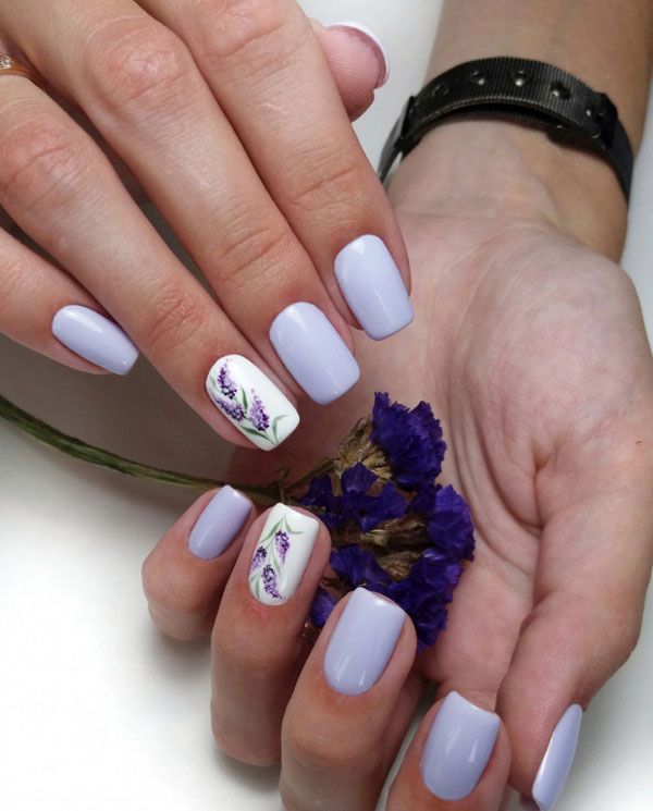 Stylish Spring Nail Designs and Ideas 2020 | Lavender nails, Cute .