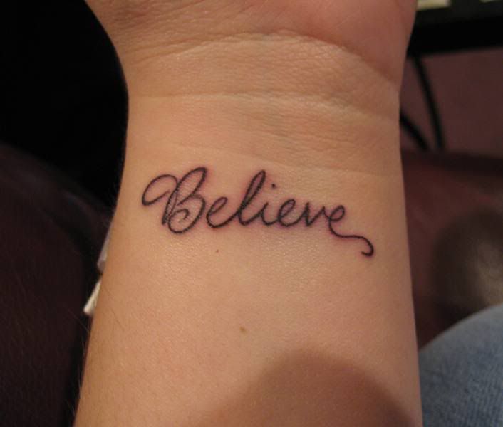 Wrist Tattoos Ideas | Believe wrist tattoo, Believe tattoos, Wrist .