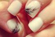 15 Feminine Feather Nail Designs - Pretty Desig