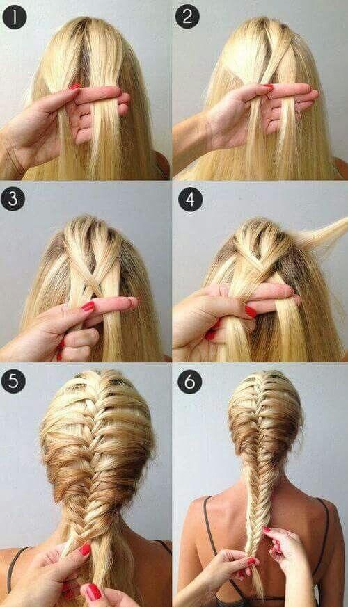 A step-by-step instruction to do an easy fishtail braid | Braided .