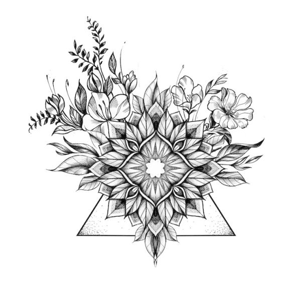 Floral geometric tattoo … | Geometric mandala tattoo, Floral .