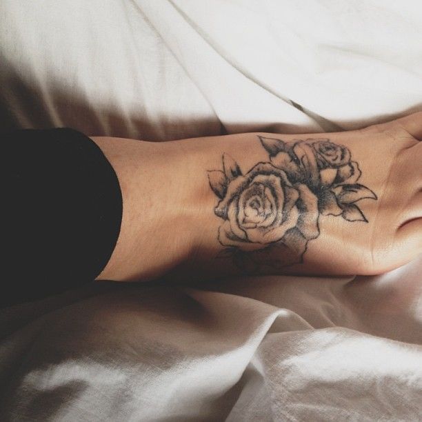 Foot Rose Tattoo Designs