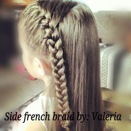 Side french braid for little girls