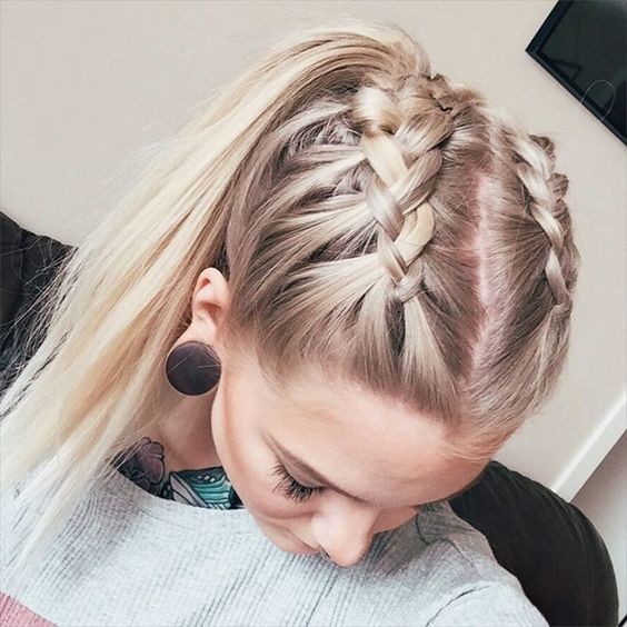 Double French Braid Ponytail - The Coolest Ponytail Hairstyles .
