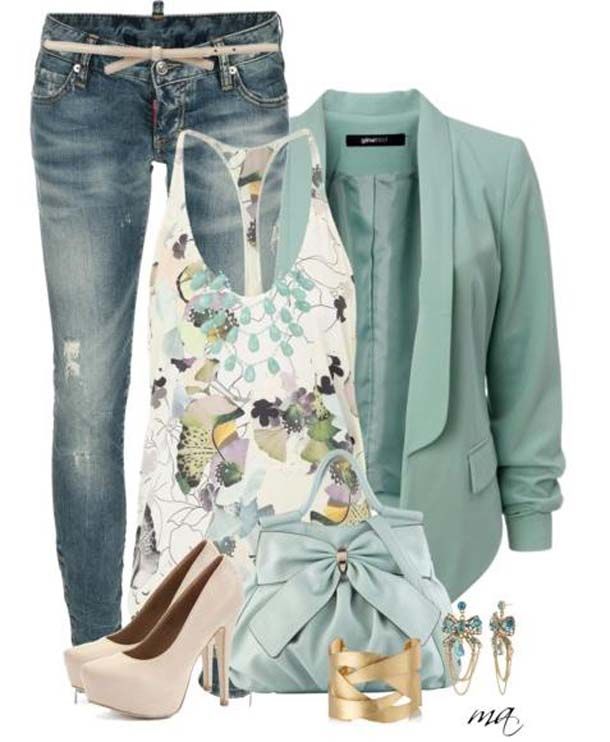 15 Fresh Spring Polyvore Combinations in Popular Mint | Spring .