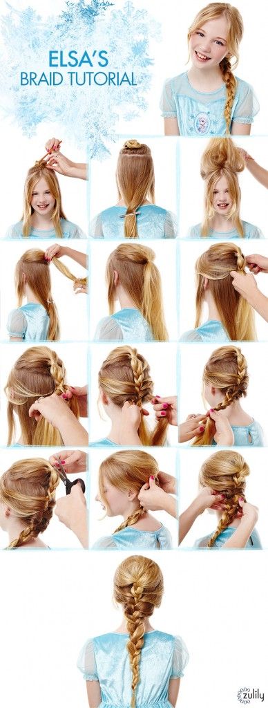 Frozen Hair Tutorials - Elsa and Anna Hacks | Frozen hair tutorial .
