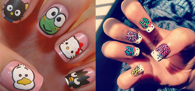 Cute & Simple Hello Kitty Nail Art Designs & Stickers | Nail Art .