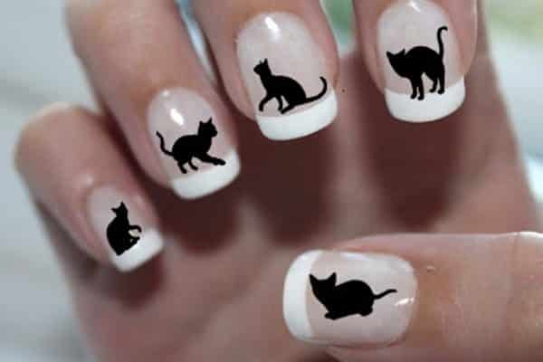 25 Cute Cat Nail Art Desig