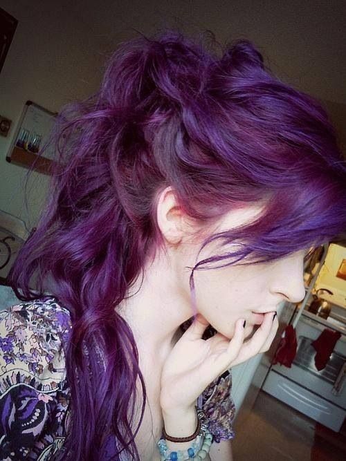 16 Glamorous Purple Hairstyles | Hair styles, Hair color purple .