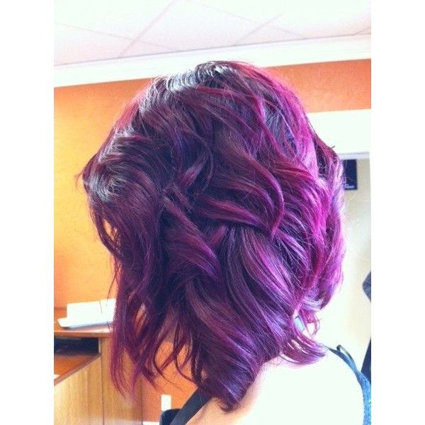 16 Glamorous Purple Hairstyles ❤ liked on Polyvore featuring .