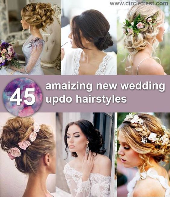 45 Glamorous Wedding updos for long and medium hair – CircleTre