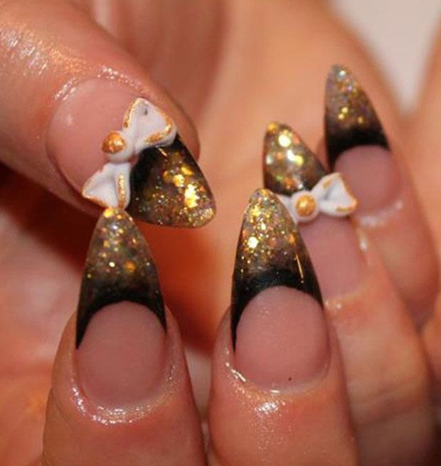 32 Beautiful Examples of Gold Glitter Nail Polish Art | Golden .