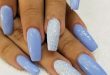 15 Beautiful Blue Glitter Nail Art Designs for 2018 | Coffin nails .