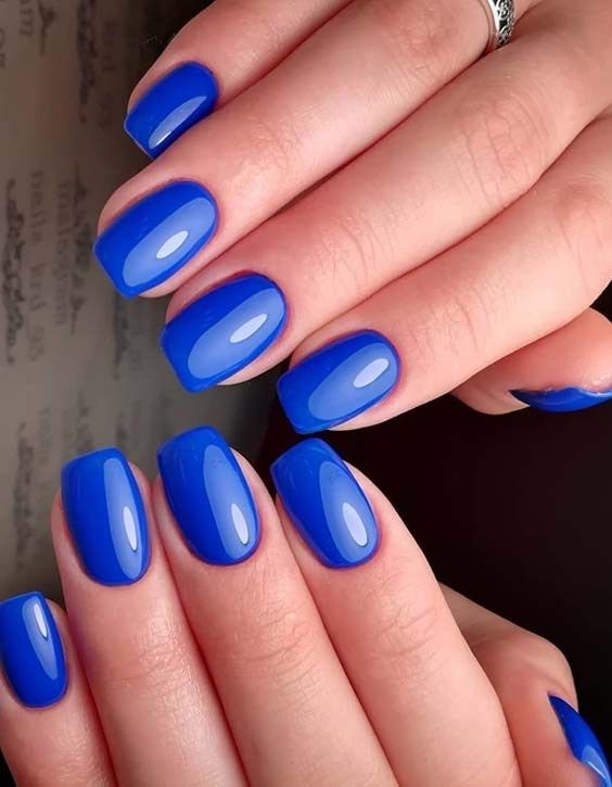 37 Beautiful Blue Nail Art Designs for Women 2018 | Blue nail art .