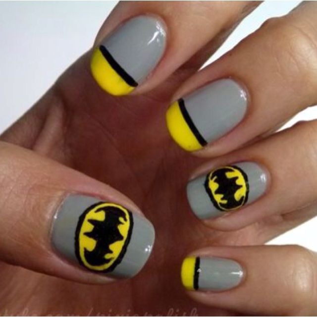 BATMAN! | Batman nails, Superhero nails, Batman nail a
