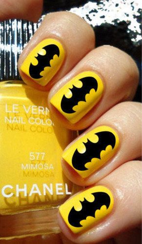 Batman Nails | Batman nails, Batman nail art, Creative nai