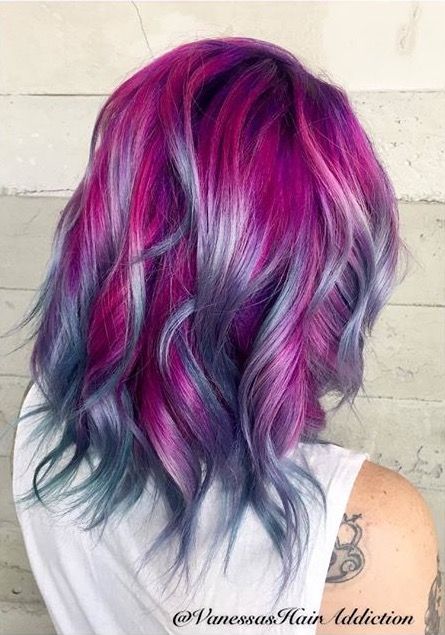 Great color combination! | Hair styles, Hair color purple, Hair .