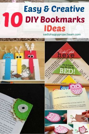 10 Creative and Easy DIY Bookmarks Ideas You Can Try | How to make .
