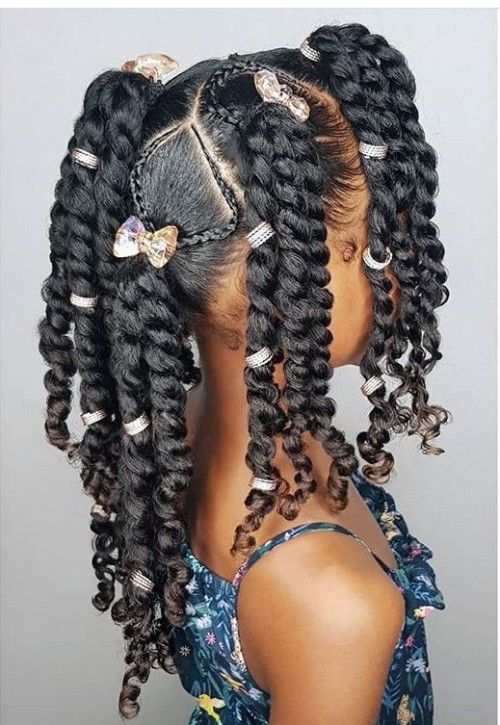 Black Kids Hairstyles with Beads | Black kids hairstyles, Lil girl .
