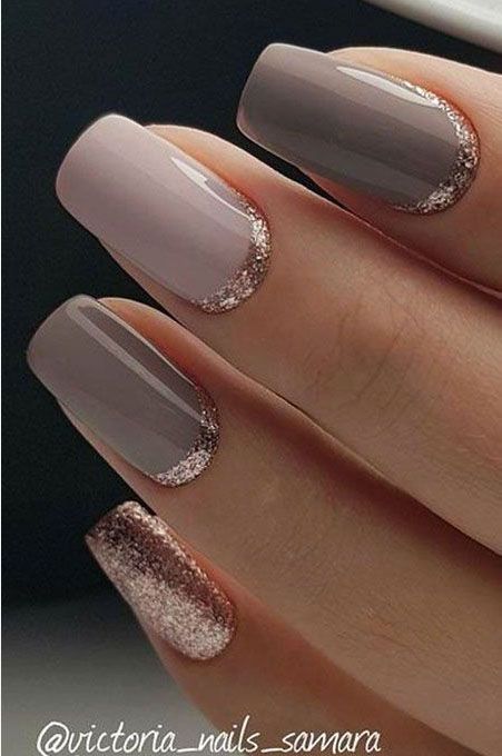 56 Classy Skin Color Nail Art Designs in 2020 | Gold gel nails .