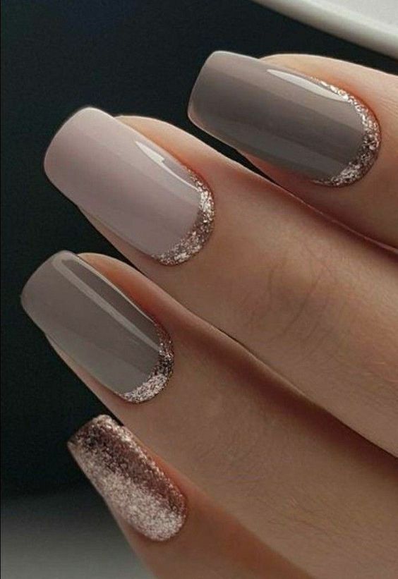 56 Classy Skin Color Nail Art Designs in 2020 | Gold gel nails .