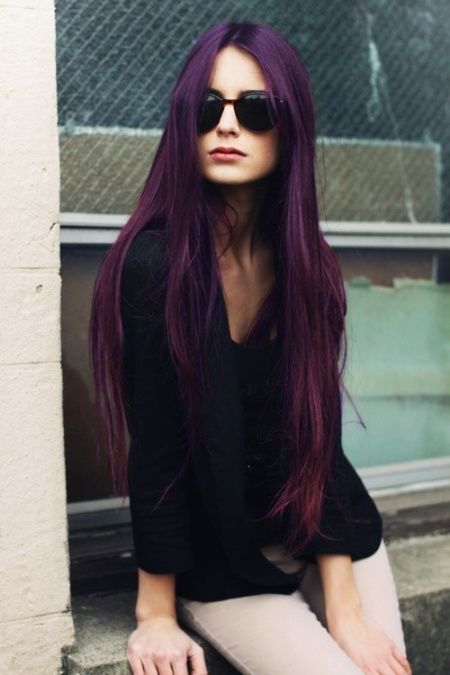 10 Cool and Funky Hair Colors To Try Out | Hair color purple, Dark .