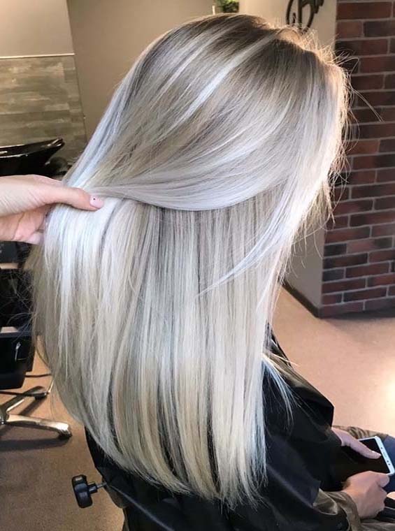 Platinum Pearl Blonde Hair Colors For Long Hair | Absurd Styl