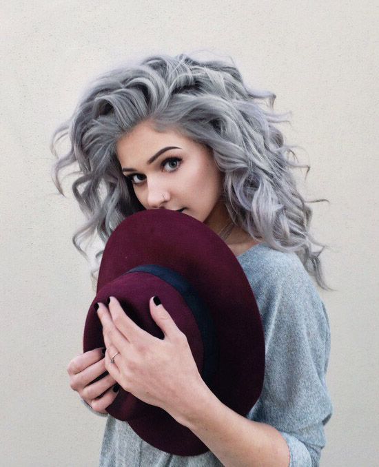 19 Hair Colors You Must Adore | Hair styles, Grey curly hair .