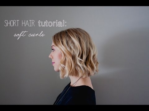 short hair tutorial: soft curls for summer / weddings/ prom - YouTu