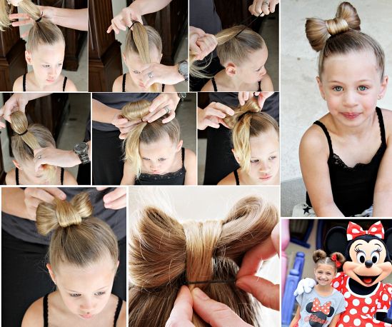 DIY Little Girls Hairstyles | Bow hairstyle tutorial, Little girl .