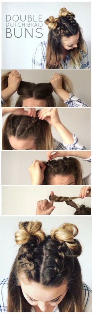 The Easiest Double Bun Hairstyle Tutorials For A Futuristic Look .