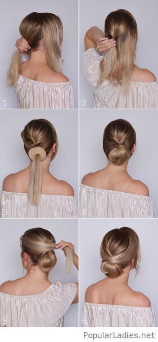 Amazing low bun tutorial | Medium hair styles, Elegant hairstyles .