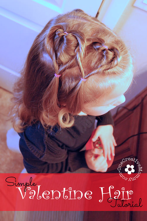 Easy Valentine Hair Style Tutorial – onecreativemommy.c