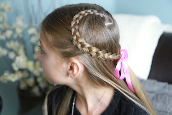 Lace Braid Heart | Valentine's Day Hairstyles - Cute Girls Hairstyl