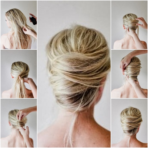 How to Make Messy French Twist Updo Hairstyle - DIY Tutoria