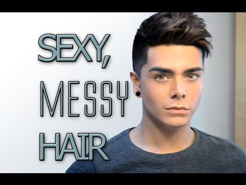 Men's Hairstyle Tutorial | SEXY, MESSY HAIR - YouTu