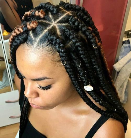 Simple braided hairstyles for black women .