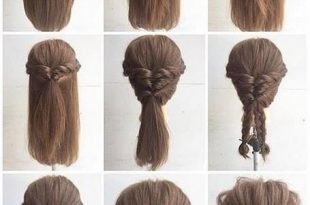 Fashionable Braid Hairstyle for Shoulder Length Hair | Medium hair .