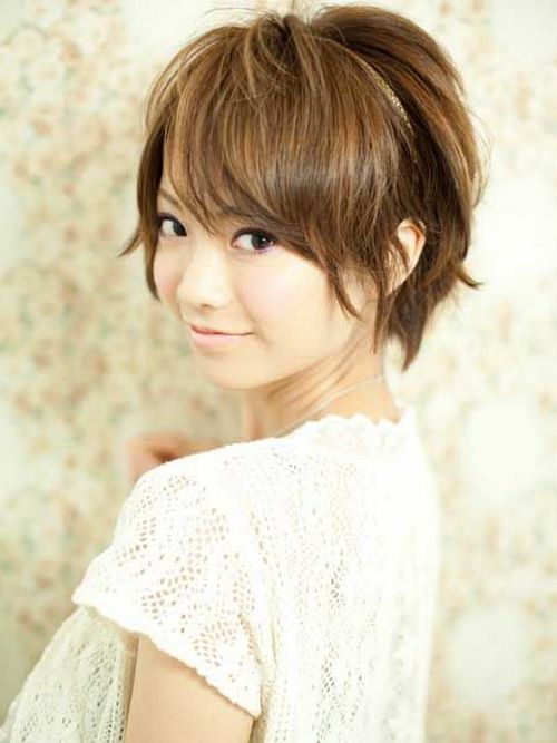 asian short hairstyles for thin hair girls Short Hairstyles for .