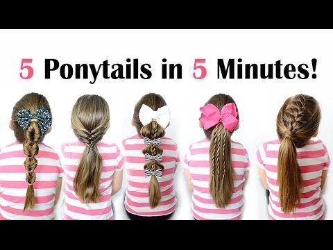 5 ponytails in 5 minutes - Quick and easy ponytail hairstyles for .