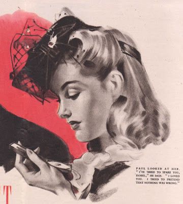 An absolutely lovely 1940s hairstyle to wear with vintage hats .