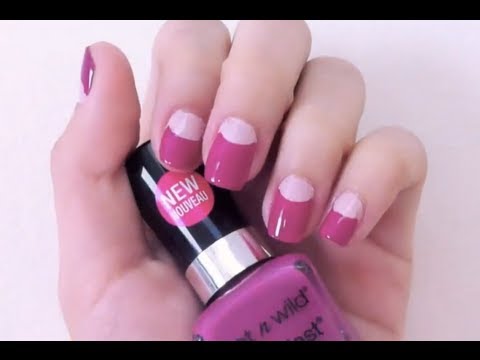 DIY half-moon nail design - Natalie's Creations - YouTu