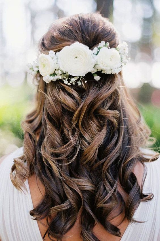 35 Trendiest Half Up Half Down Wedding Hairstyle Ideas | Wedding .