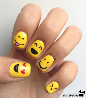 S is for Smiley Face | Nail art for kids, Kids nail designs, Nail .