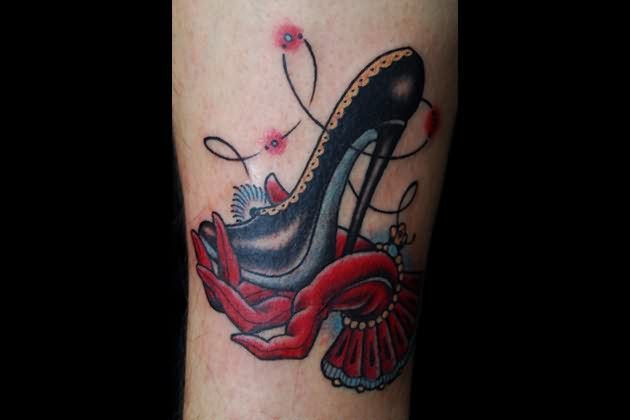 High Heel Tattoo | Heel tattoos, High heel tattoos, Shoe tatto